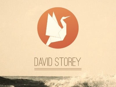 Stork sigil with text david storey logo stork