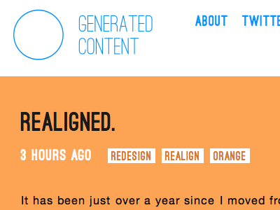 Generated Content redesign, skinny/mobile view