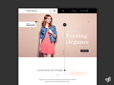 Clothes Attitude agence agenceweb clothes design elegant entrepreneur entrepreneurship entreprise ui webdesign