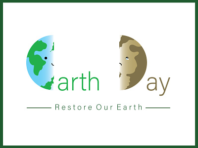 Earth Day 2021 design dribbbleweeklywarmup flat illustration illustrator minimal vector