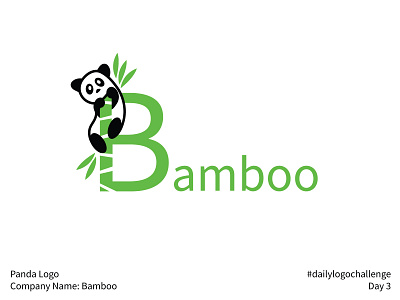 #dailylogochallenge - Day 3 bamboo dailylogochallenge illustration logo logo design logo mark panda