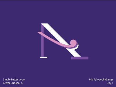 #dailylogochallenge - Day 4 dailylogochallenge illustration letter a logo logo design logo mark single letter