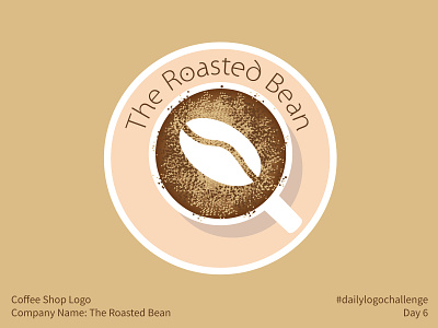 #dailylogochallenge - Day 6 coffee coffee bean coffee cup coffee shop dailylogochallenge illustration logo logo design logo mark roasted roasted bean