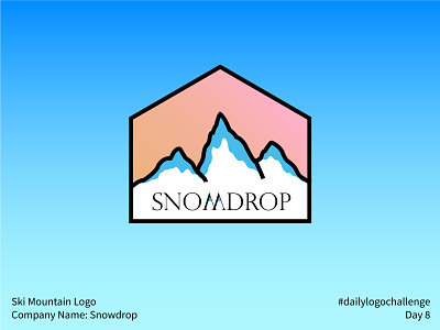 #dailylogochallenge - Day 8 dailylogochallenge gradient illustration logo logo design logo mark mountain ski ski mountain snowdrop