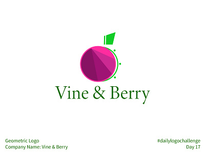 #dailylogochallenge - Day 17 berry dailylogochallenge fractals fruit geometric green illustration logo logo design logomark logotype minimal pink plain plant purple simple vine