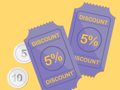 Tickets coins discount flat flat design flat picture money picture tickets