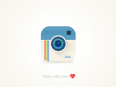 Instagram camera flat flat design icon insta instagram love photo picture