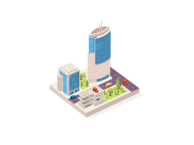 Map Piece Illustration: Skyscraper