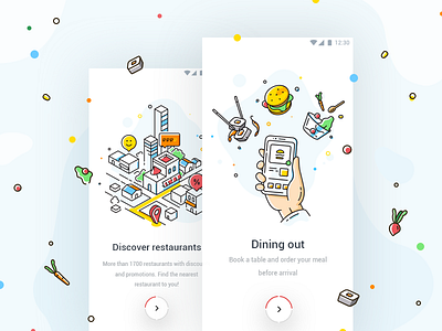 Foodberry Onbording vol. 1 app application food food delivery foodberry geex arts illustration mobile onboarding restaurant ui