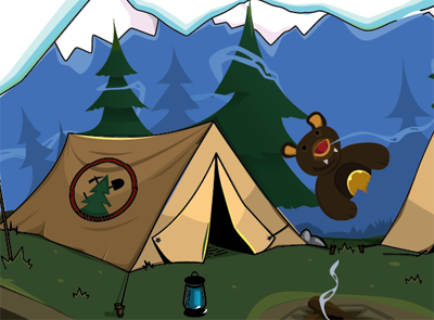 Bear bear camp forest