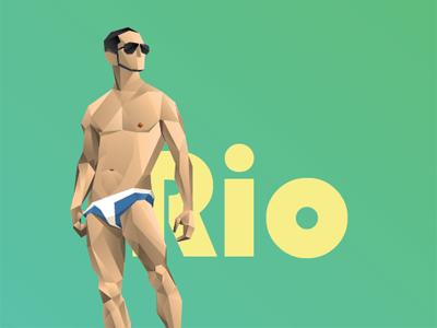 Rio beach body men rio summer sun