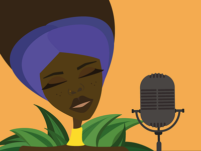 Erykah Badu's birthday shot :) birthday erykah badu illustration music postcard soul