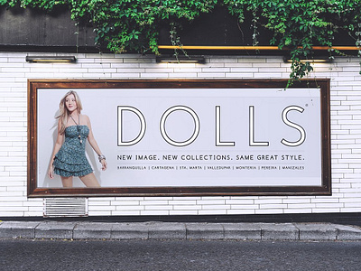 Dolls Advertising advertising billboard design branding and identity fashion photography