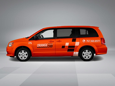 Orange Cab branding cab logo logotype stationery taxi virginia virginiabeach