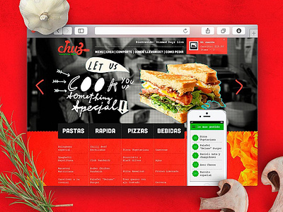 Chuz Web app app food hotdog pizza ui ux uxdesign uxui web webapp website