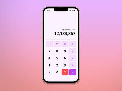 Calculator - DailyUI 004 app art calculator daily ui dailyui design flat graphic design icon minimal mobile mobile design photoshop ui ux vector