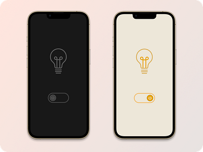 On/Off Switch - DailyUI 015 animation app dailyui dark design flat graphic design illustration light minimal mobile off on phone switch ui ux vector web yellow