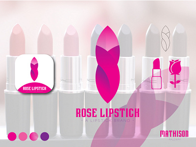 Rose Lipstick | Lipstick Logo | Cosmetic Logo