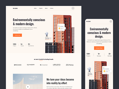 Architecture farm  landing Page with mobile responsive Design