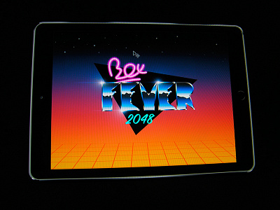 boxFever2048 Logo 80s game html5 retro vintage