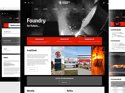 Slevarna Kurim - Live Version foundry industrial metal web webdesign