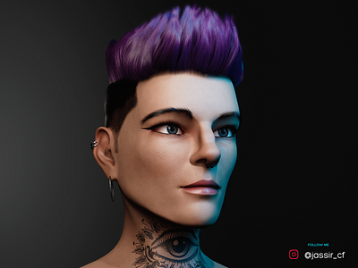 Woman style 3d adobe cgi character design character modeling design digitalart game gameart hair style illustration real time render tatto woman woman style
