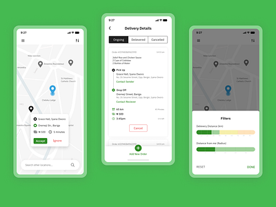 Delivery app design design ui ux