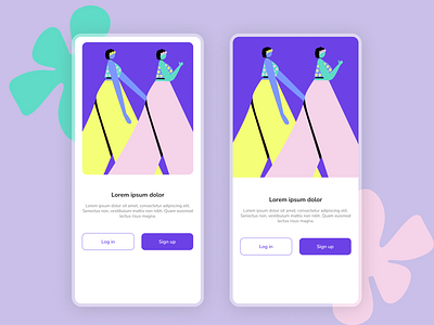 Onboarding UI and Illustration design design illustration ui ux