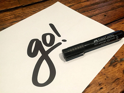 Go brush lettering graphic design hand lettering lettering letters