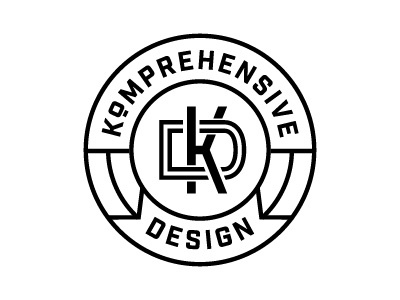 Komprehensive Design Logo badge circle logo monogram monoweight