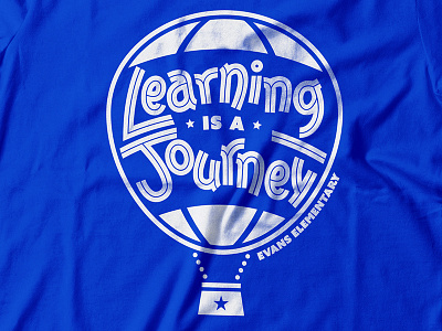 Learning is a Journey graphic design hand lettering lettering letters one color tshirt