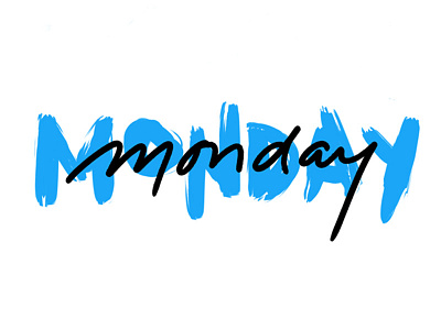 Blue Monday brush lettering graphic design ipad lettering lettering letters procreate