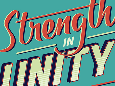 Strength In Unity brush lettering graphic design hand lettering lettering letters