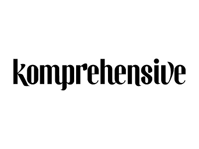 komprehensive logotype lettering logotype