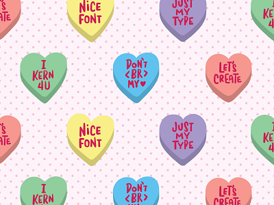 Graphic Design Conversation Hearts