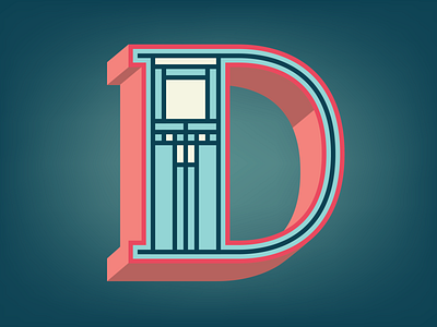 36 Days of Type: Letter D 3d d letter decorative letter lettering vector