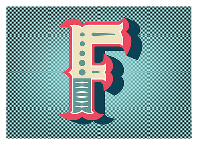 36 Days of Type: Letter F letter f lettering tuscan vector