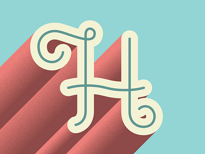 36 Days of Type: Letter H letter h lettering letters script vector