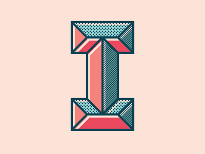36 Days of Type: Letter I dimensional type dots letter lettering art lines san serif vector