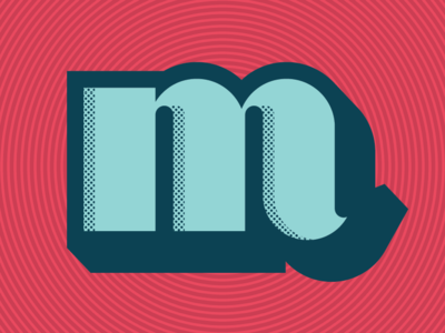 36 Days of Type: Letter M dimensional type letter lettering san serif shadow vector