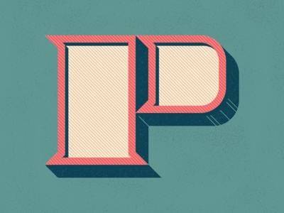 36 Days of Type: Letter P letter lettering lines serif vector