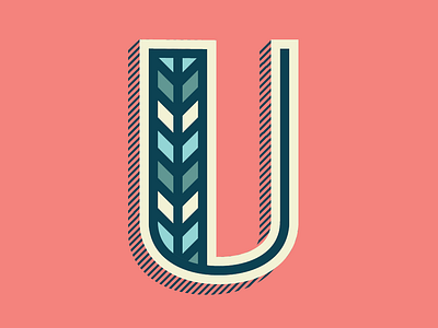 36 Days of Type: Letter U letter lettering san serif shadow vector