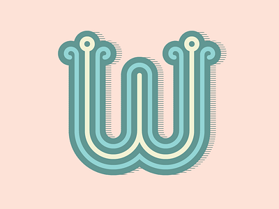36 Days of Type: Letter W letter lettering monoline vector
