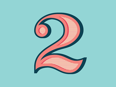 36 Days of Type: Number 2 lettering number serif shadow vector