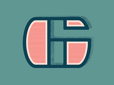 36 Days of Type: Number 6 lettering lines number vector