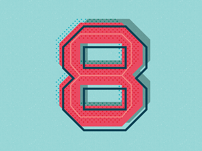 36 Days of Type: Number 8 lettering number sanserif vector