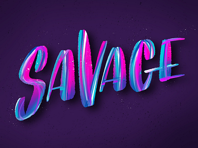 Savage brush lettering hand lettering lettering procreate