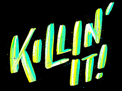 Killin’ It brush lettering brush strokes lettering procreate