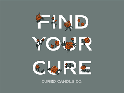 Cured Candle Co. Merchandise Design branding design graphic design illustration merchandise design