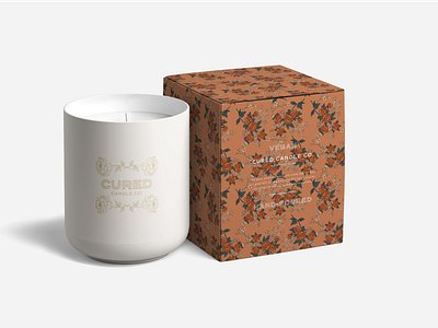 Cured Candle Co. Packaging brand pattern branding design graphic design illustration logo packaging